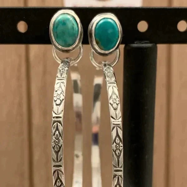Vintage-Boho-Ohrringe mit Onyx