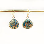 Bohemian Turquoise Mosaic Teardrop Earrings