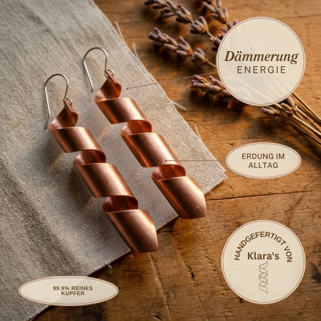 Klara's Dämmerung  Kupferohrringe