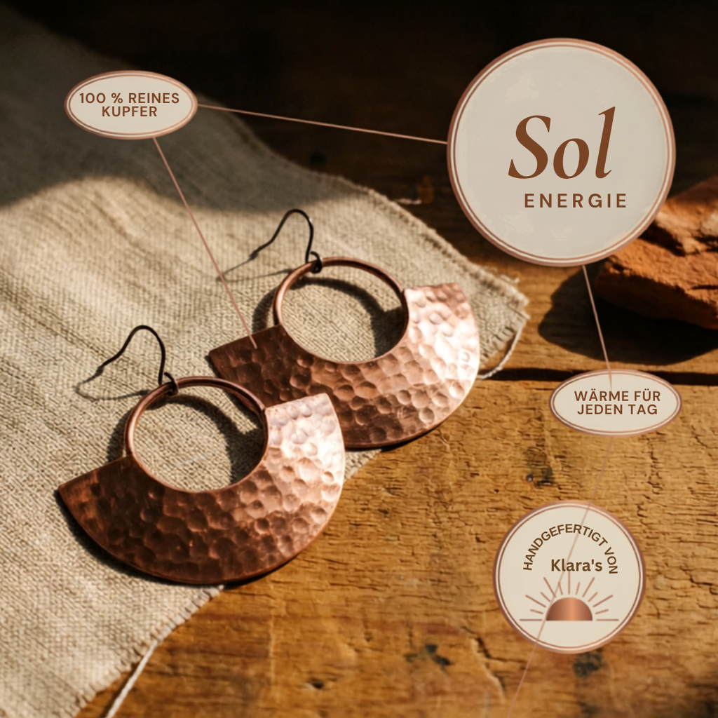 Klara's Sol Kupferohrringe