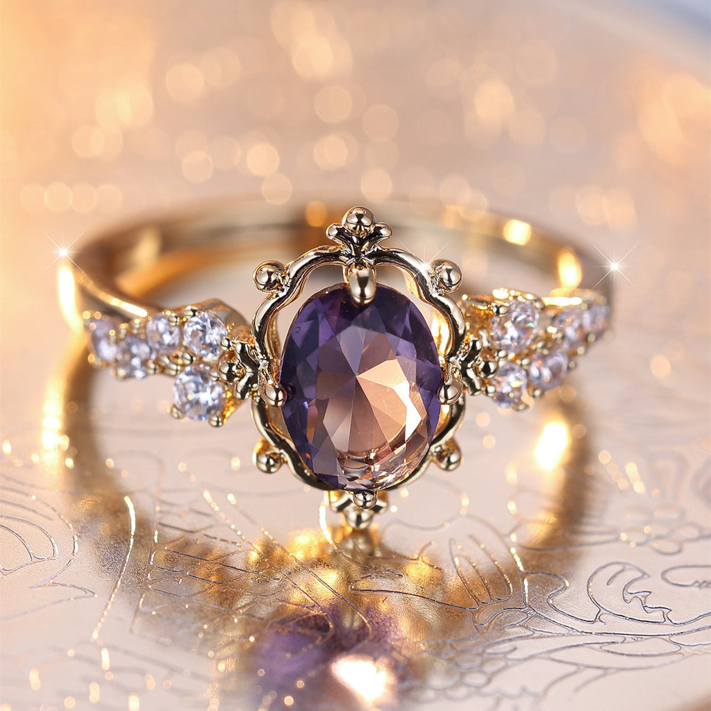 Vintage Gold Plated Court Style Floral Ring