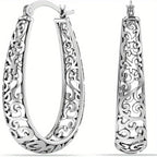 Elegant Retro Scroll Hoop Earrings