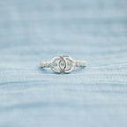 Forever Linked Mother Daughter Interlocking Pavé Ring