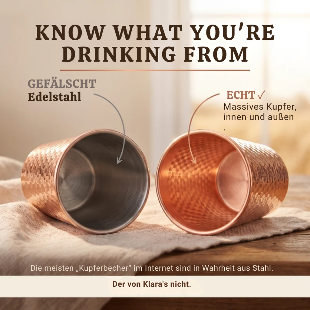 Klara’s Becher aus reinem Kupfer