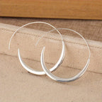 Handcrafted Retro Boho Copper Hoop Earrings