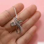 Pavé Infinity Cross Necklace