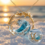 Ocean's Oath Gold Necklace with Bonus Earrings – Limited Time Offer