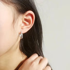 Vintage Irish Celtic Rune Hoop Earrings