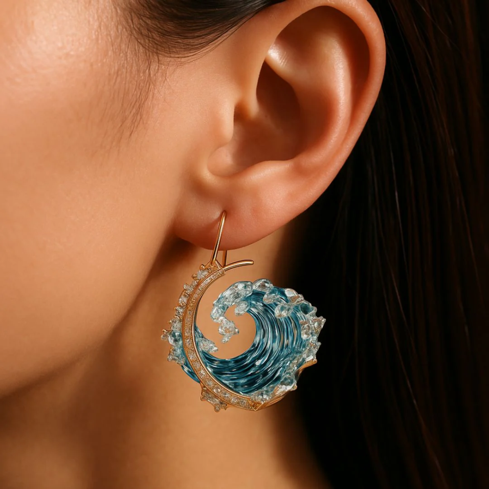 Ocean's Oath Gold Necklace with Bonus Earrings – Limited Time Offer