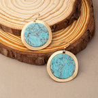 Turquoise Bohemian Round Earrings