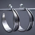 Vintage Hammered Handmade Hoop Earrings