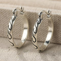 Vintage Textured Boho Hoop Earrings