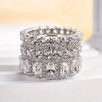 Classic Bridal Style 4-Piece Stackable Zirconia Ring Set