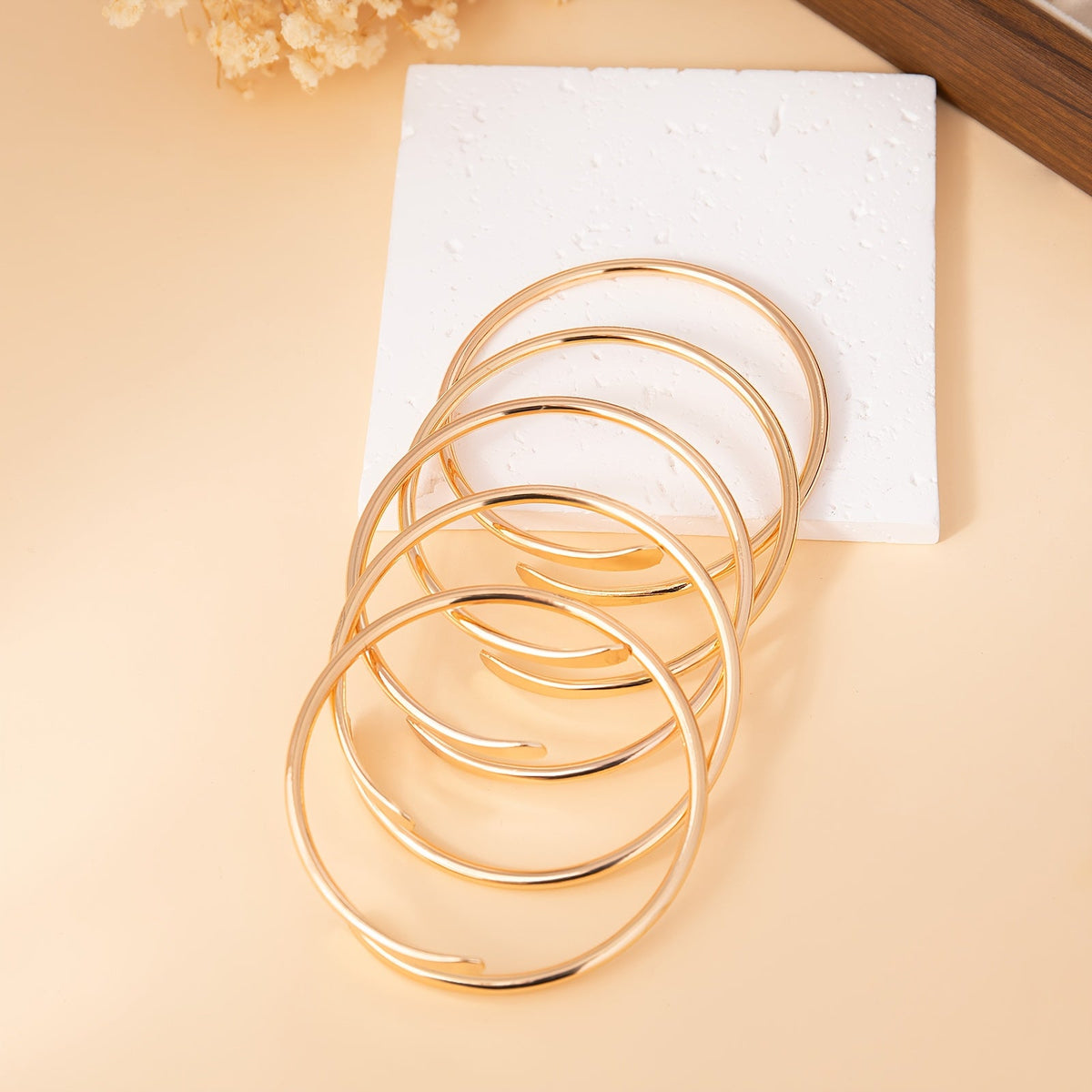 Breiter Vintage-Armreif im Boho-Stil, stapelbar