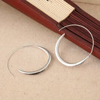 Handcrafted Retro Boho Copper Hoop Earrings