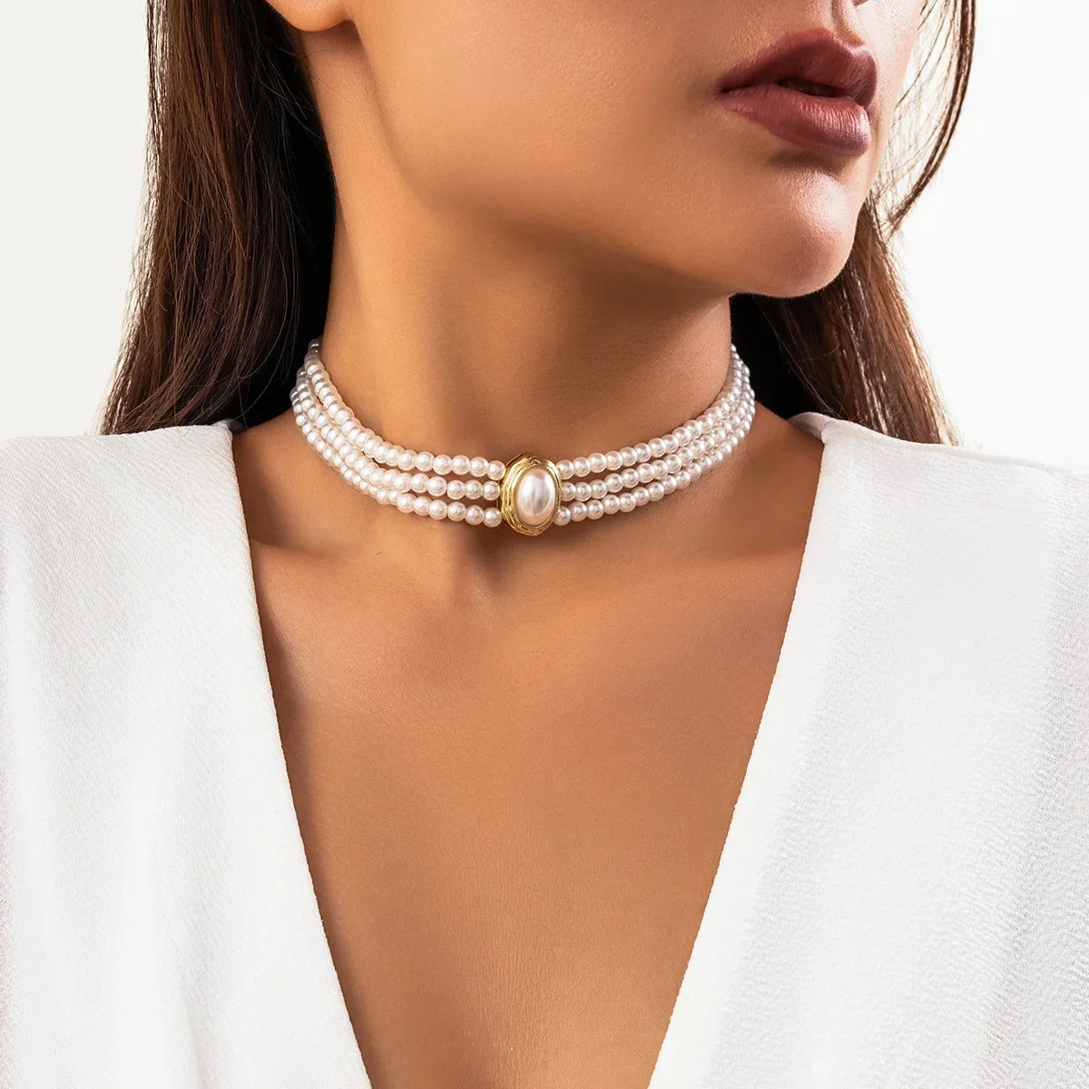 Dreireihiger Türkis-Choker