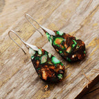 Natural Stone Abstract Jasper Drop Earrings