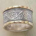 Vintage Bohemian Two Tone Golden & Silver Ring