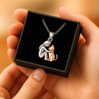 Aria – Gentle Cat Embrace Necklace (Gold & Rose Gold)