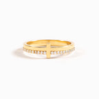 Faith-Inspired Christian Golden Cross Pavé Ring
