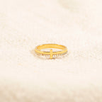 Faith-Inspired Christian Golden Cross Pavé Ring