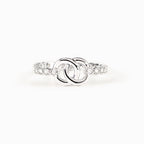 Forever Linked Mother Daughter Interlocking Pavé Ring