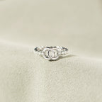 Forever Linked Mother Daughter Interlocking Pavé Ring
