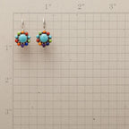 Multi-Colored Turquoise Hoop Earrings
