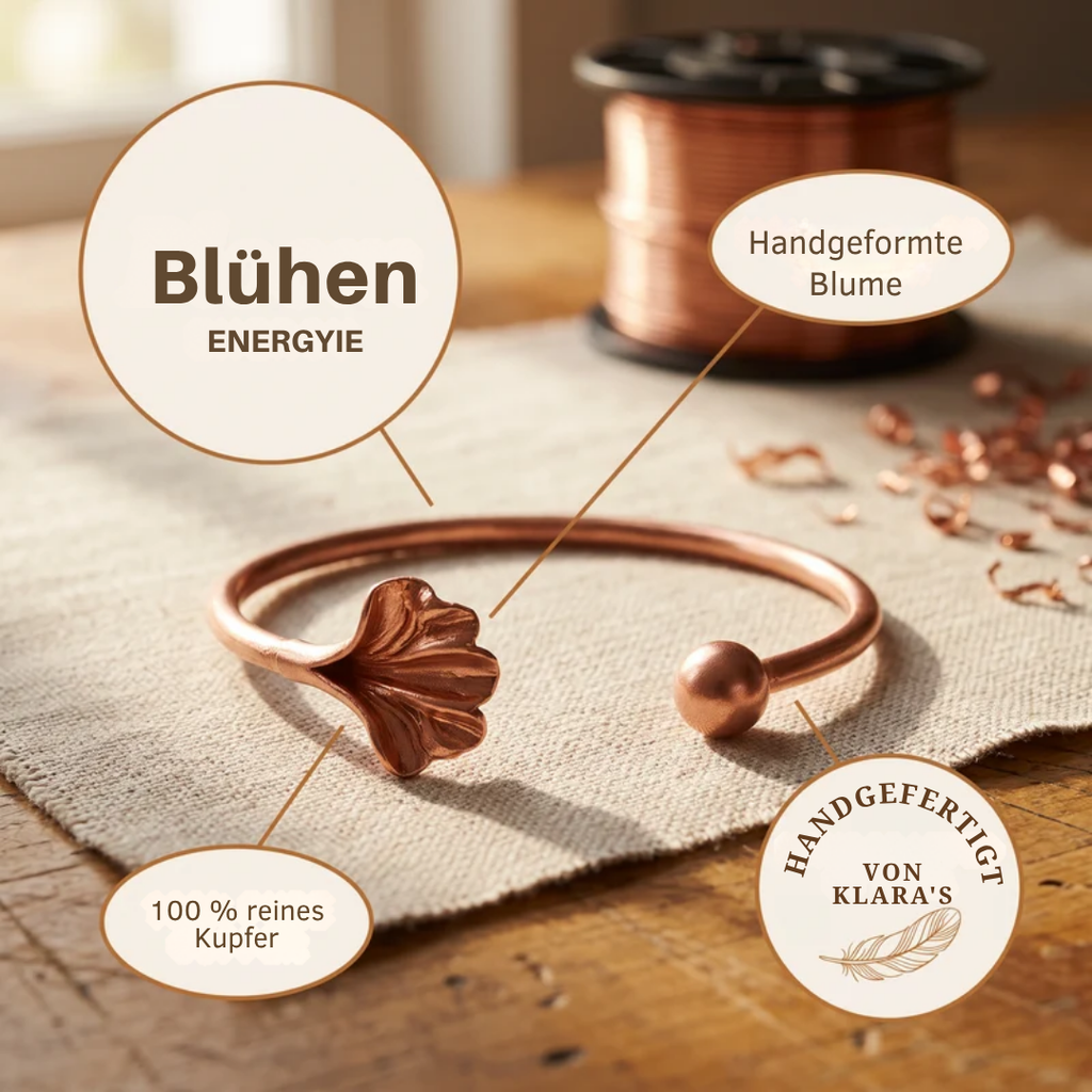 Klara's Blühen Kupferarmreif