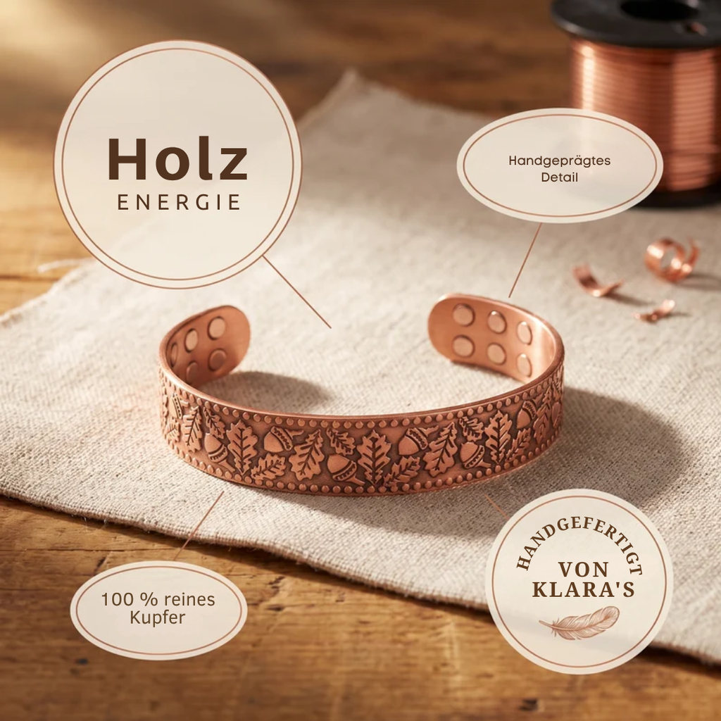 Klara's  Holz Kupferarmreif