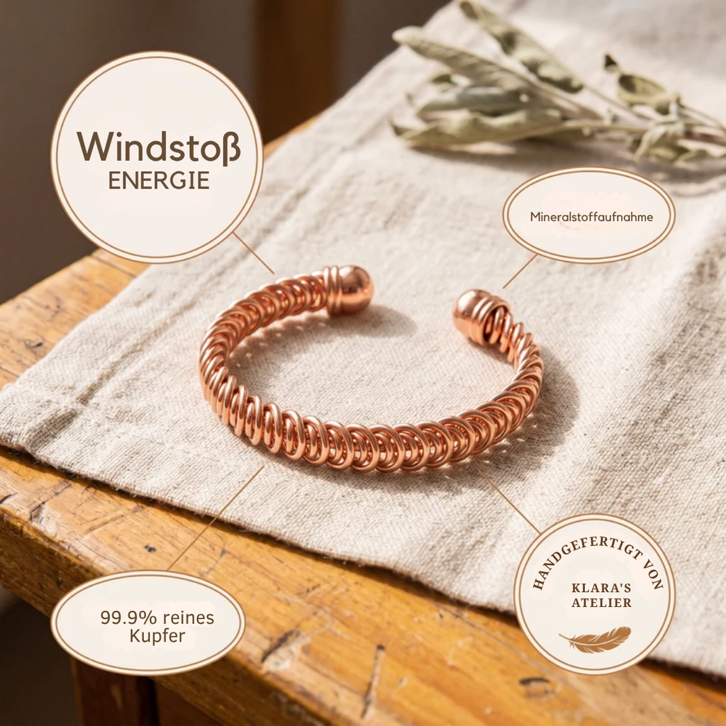 Klara’s Windstoß Kupferarmband