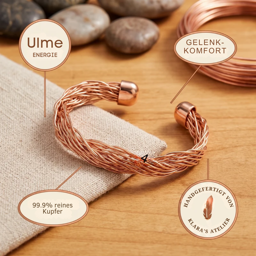 Klara’s Ulme Kupfer-Manschettenarmband
