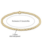 Chic 18K Gold Turquoise Beaded Bracelet