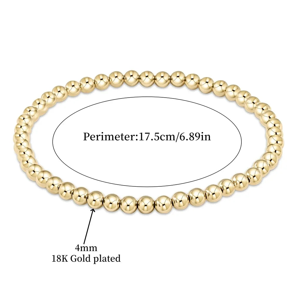 Schickes Türkis-Perlenarmband in 18K Gold