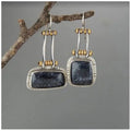 Handcrafted Turquoise Silver Drop Earrings