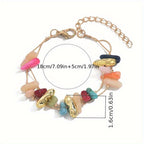 Boho Multicolor Beaded Charm Bracelet