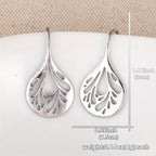 Handcrafted Silver Teardrop Filigree Drop Earrings