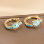 Turquoise Turtle Stud Earrings