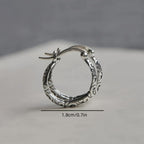 Vintage Irish Celtic Rune Hoop Earrings