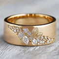 Vintage Emerald Ring Gold Band
