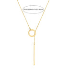Modern Gold Y-Drop Necklace in Stainless Steel