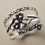 Bohemian Vintage Style Refined Floral Motif Ring