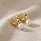 Unique Golden Pearl Earrings