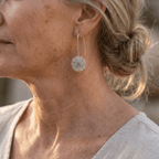 Handcrafted Silver Wire Flower Drop Earrings