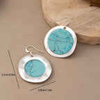 Turquoise Bohemian Round Earrings