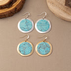 Turquoise Bohemian Round Earrings