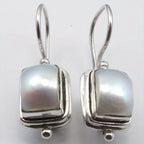 Elegant Bohemian Square Pearl Drop Earrings