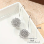 Handcrafted Silver Wire Flower Drop Earrings