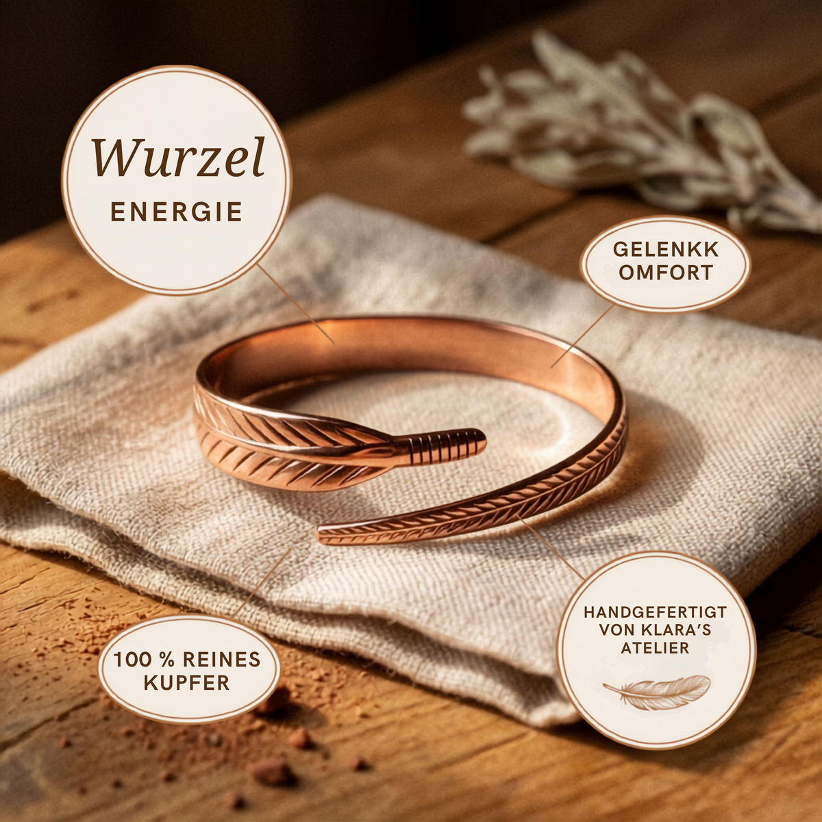 Klara’s Root Kupferarmband