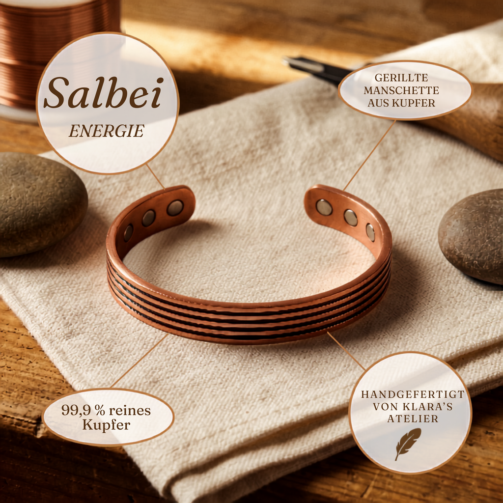 Klara’s Sage Kupferarmband